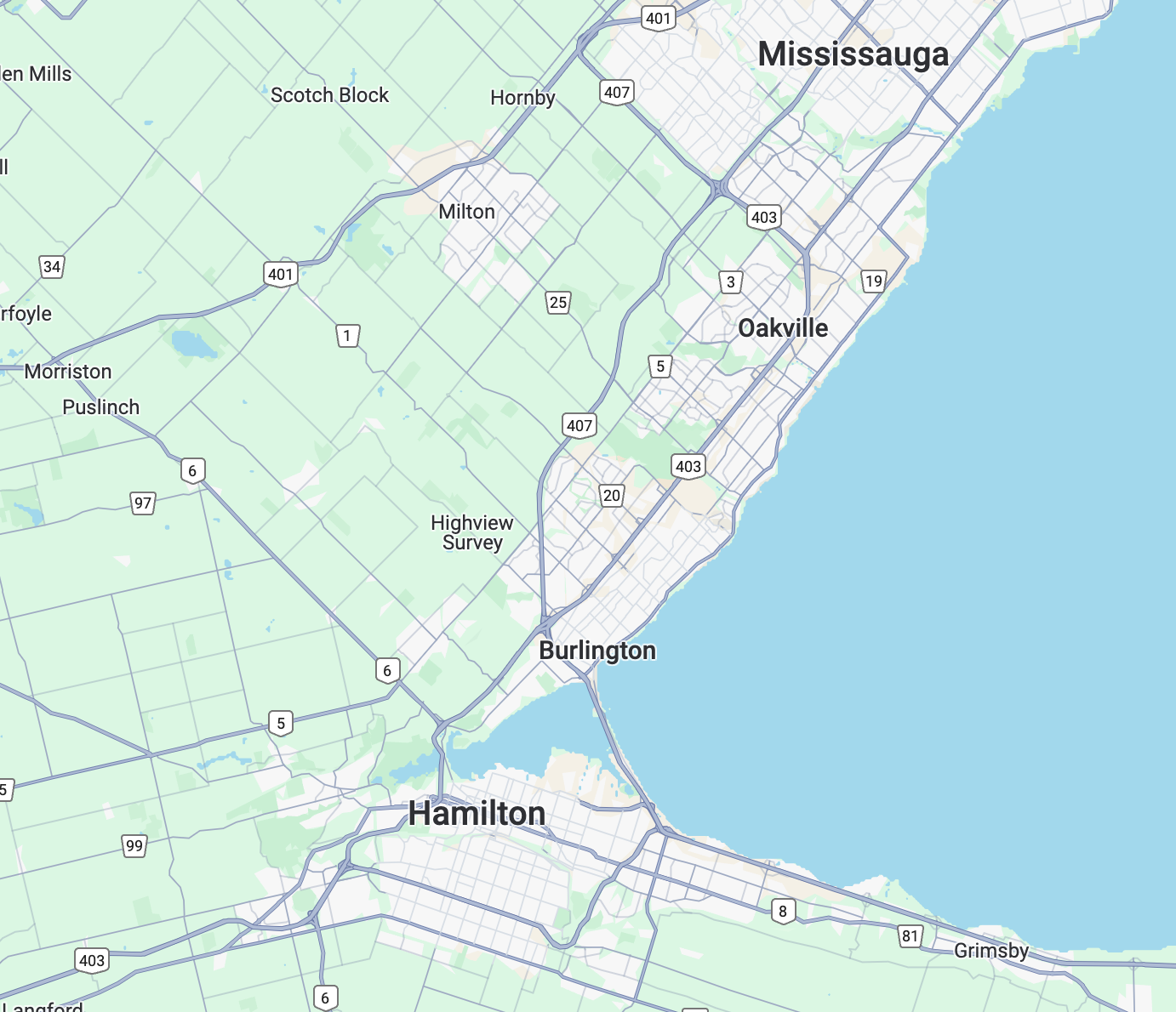 Map of Burlington